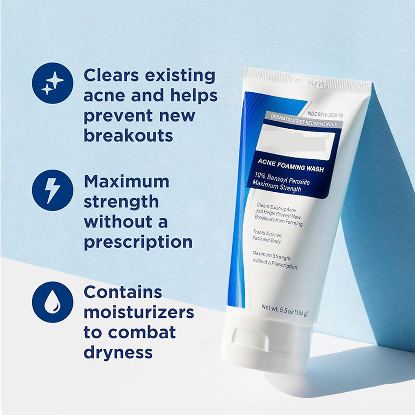 Acne Foaming Wash pianka do mycia trądziku, pianka do oczyszczania twarzy, kojąca pianka do codziennego czyszczenia skóry twarzy
