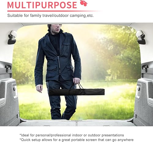 Miniatura 9 de Pantalla de proyector con soporte de 120 pulgadas Pantalla de proyección plegable y portátil 169 4K HD Pantalla de película ligera sin arrugas con