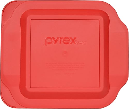 Pyrex Tapa de almacenamiento de alimentos de repuesto de 222 unidades color rojo fabricada en los Estados Unidos no es compatible con el plato de