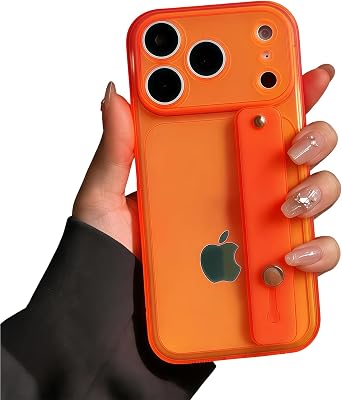 Strap Stand Case for iPhone 18 Pro / 17 Pro, Neon Orange