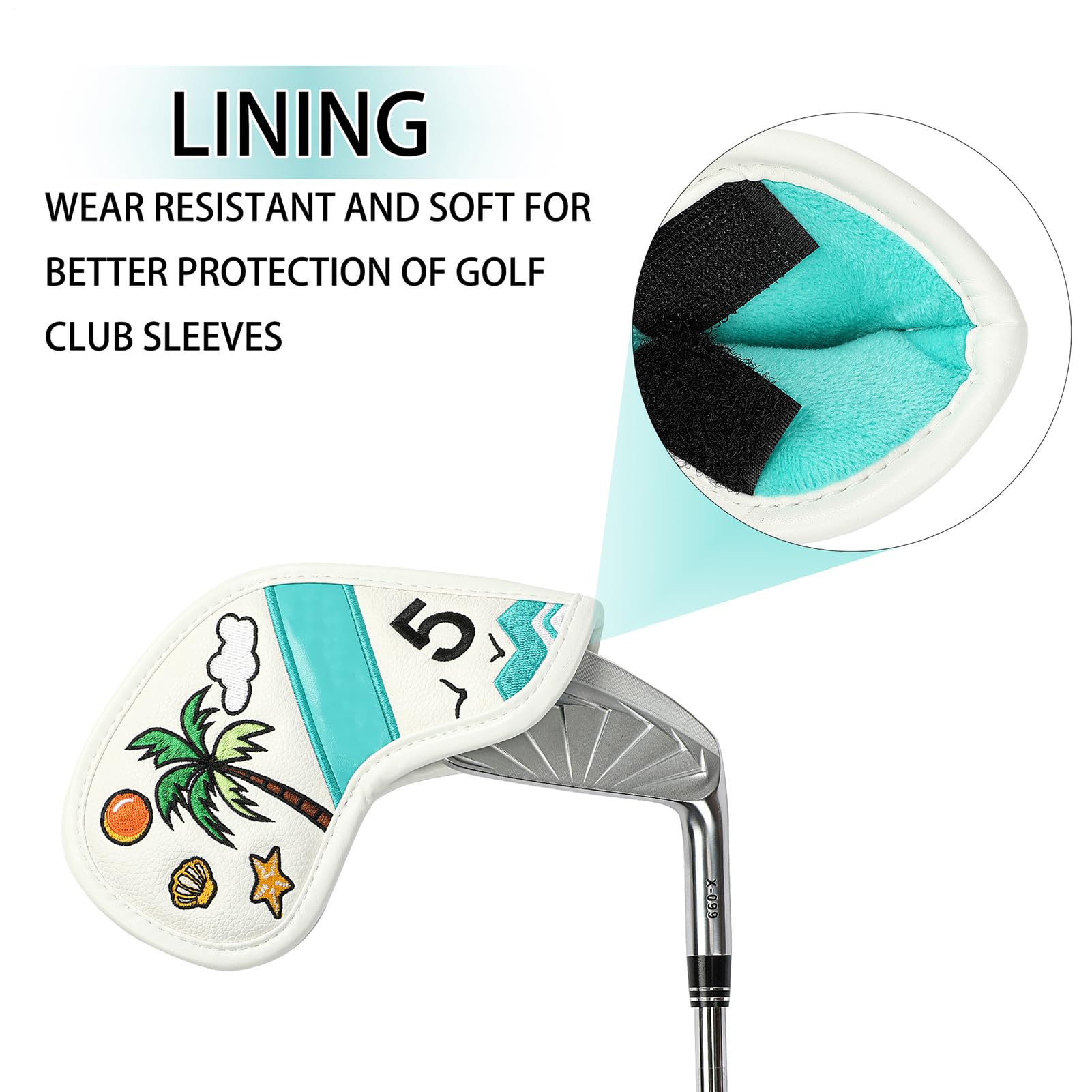 s para Palos de Golf Protectora con Estampado Tropical