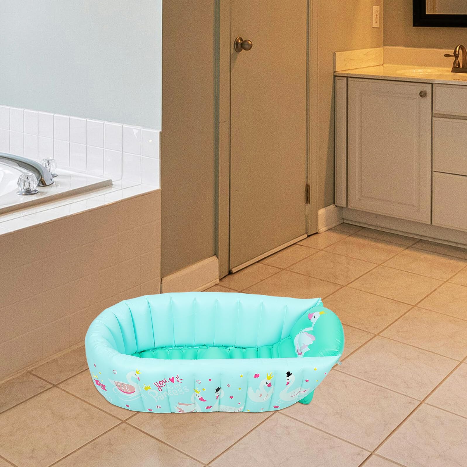 Vaschetta Gonfiabile per Ragazzo Ragazza in PVC Sicuro Design Spesso Antiperdita per Bagnetto e Giochi Indoor Outdoor per Regalo Famiglia