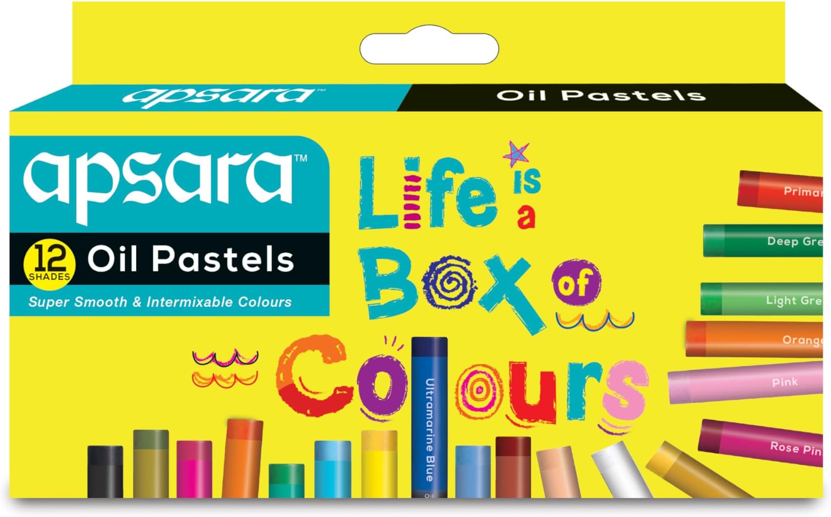 Apsara Oil Pastels - 12 Shades