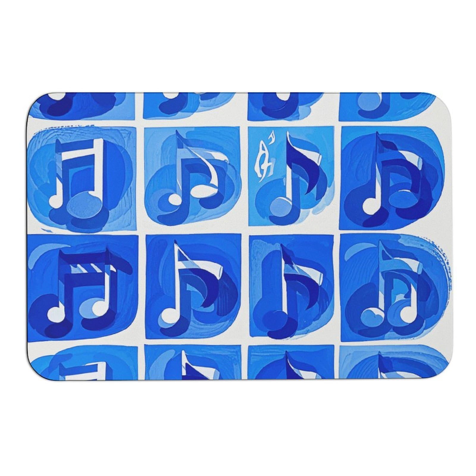 Tapis de bain anti-glisse bleu pour sol sec et sécurisé