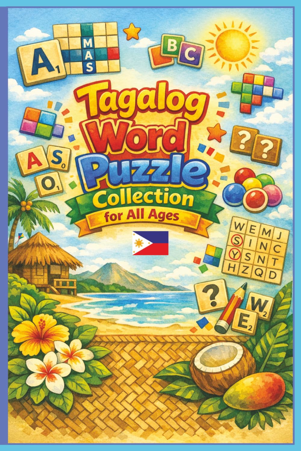 Tagalog Word Puzzle Collection for All Ages: Tagalog Rootword Puzzles Designed to Boost Everyday Vocabulary and Language Skills