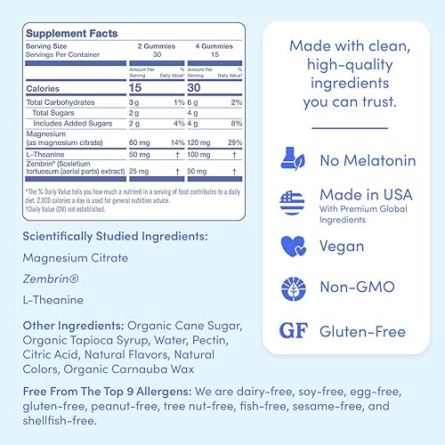 Miniatura 7 de First Day Gomitas de magnesio calmantes Nighttime Reset para hombre  Ayuda para dormir apoya el descanso pacífico, estado de ánimo equilibrado y