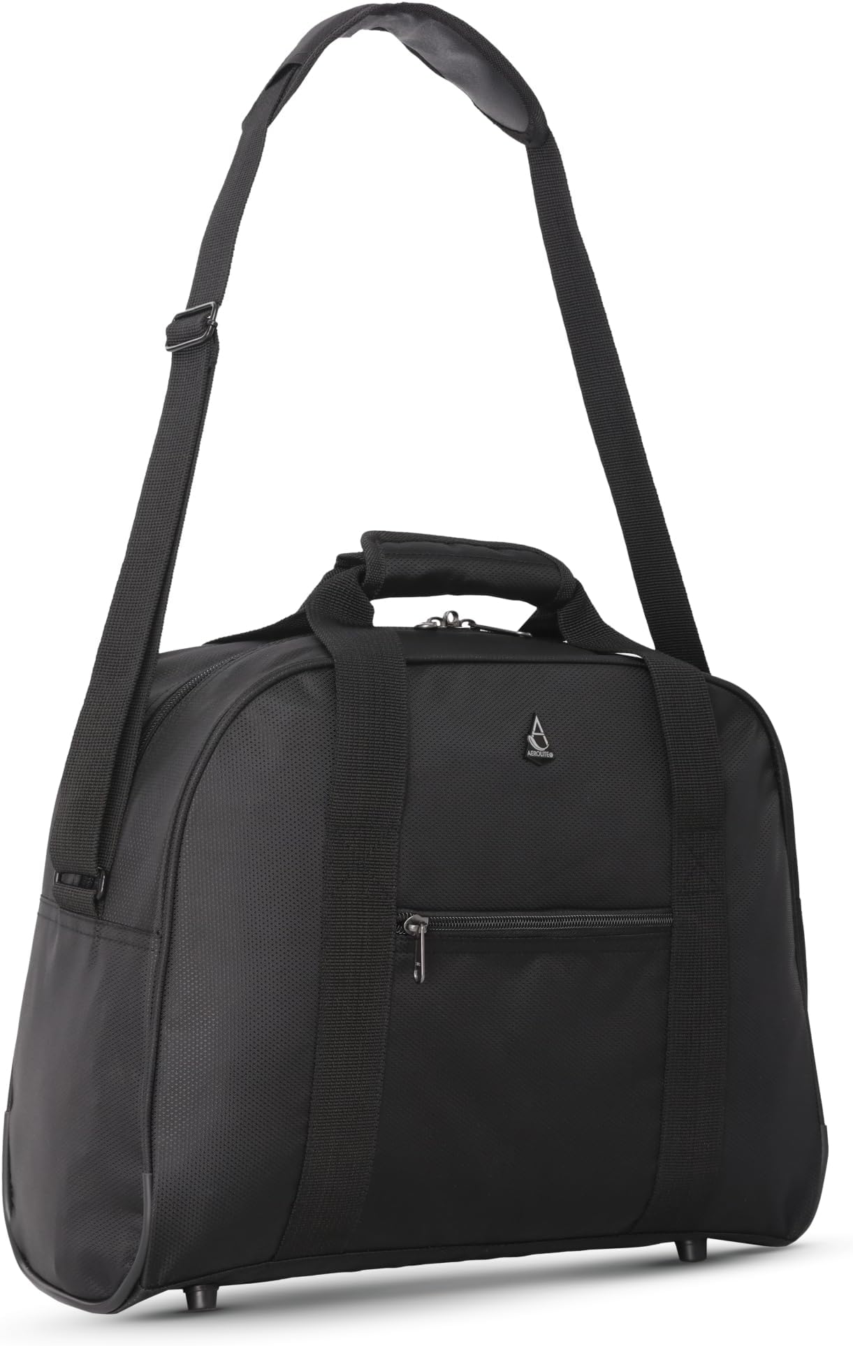Aerolite 40x30x15 New and Improved 2023 British Airways, EasyJet, Virgin Atlantic, KLM Holdall, Cabin Luggage Under Seat Flight Bag, Black
