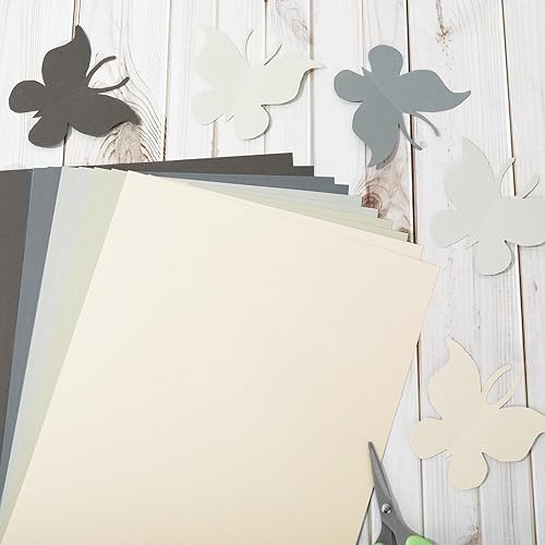 Miniatura 5 de Whaline 50 hojas de 8.5 x 11 pulgadas surtidos de color negro y gris, papel de cartulina para Halloween, manualidades, álbumes de recortes, para