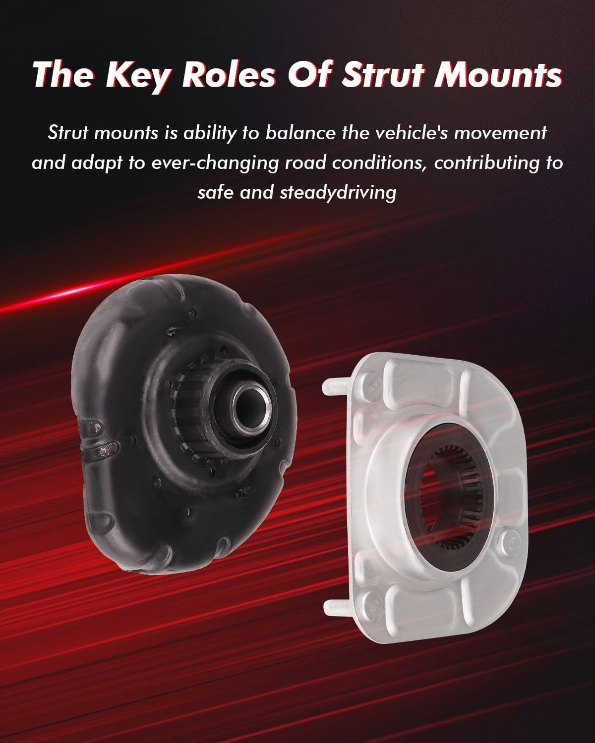 cciyu Front Strut Mount and Bearing Replace for 1997 for Volvo 850 AWD Wagon 4-Door 1994-1997 for Volvo 850 Base Sedan 1994 1995 1996 1997 for Volvo 850 Base Wagon Replacement SM5475