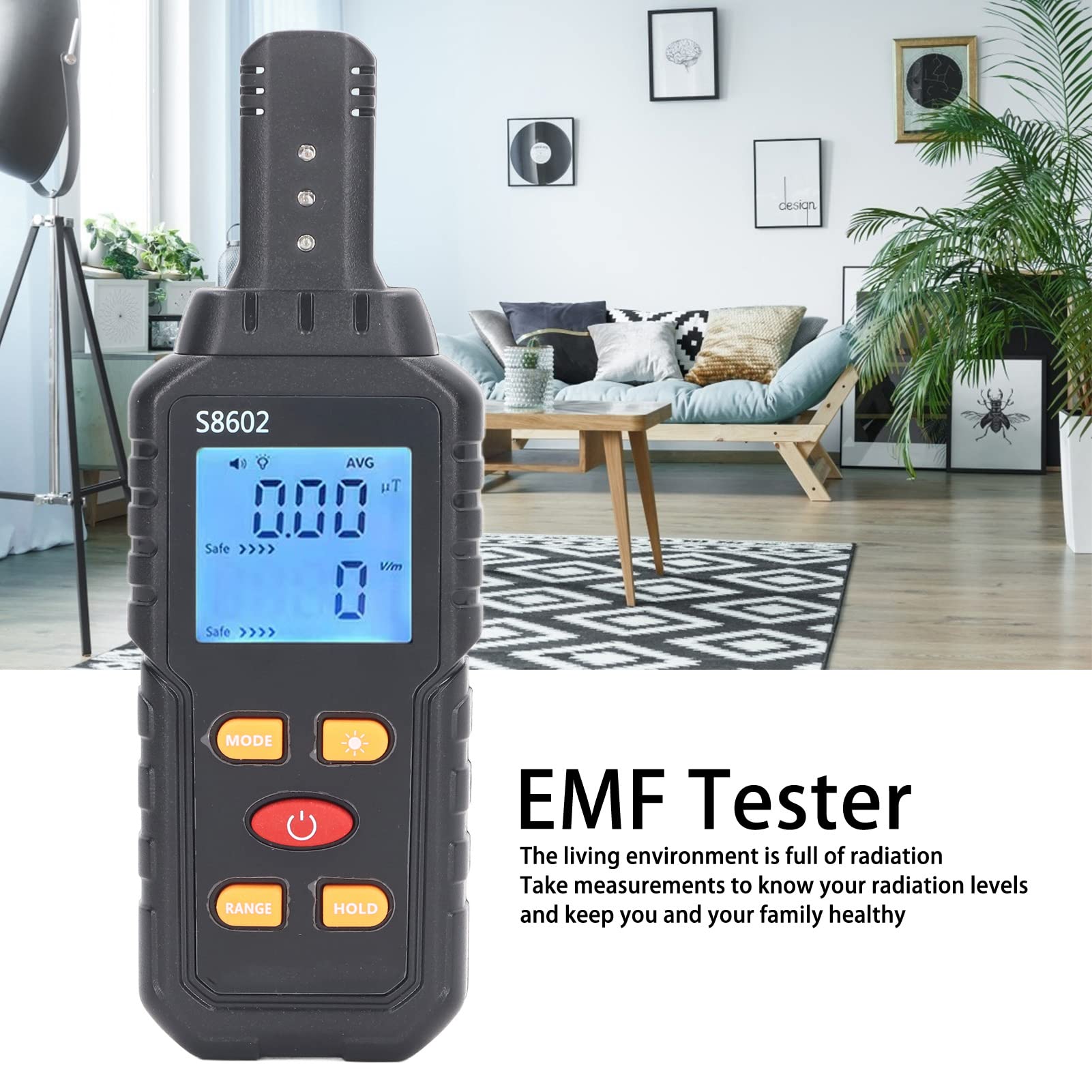 FLEXMAN Electromagnetic Radiation Tester, EMF Electric Magnetic Field Detector Meter 5Hz~3500Hz for TV, Induction Cooker, Rice Cooker, Refrigerator, Computer