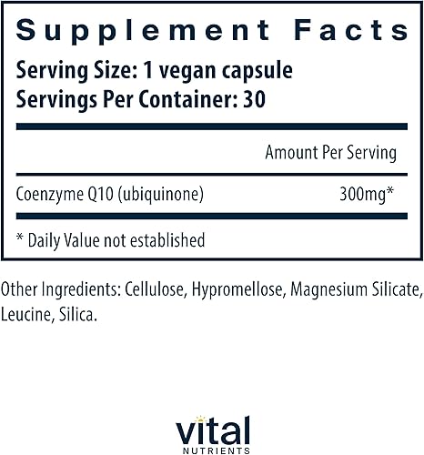 Miniatura 2 de Vital Nutrients CoQ10 300mg Suplemento vegano Potente antioxidante de la coenzima Q10 para apoyar la salud del corazón y los niveles de energía*