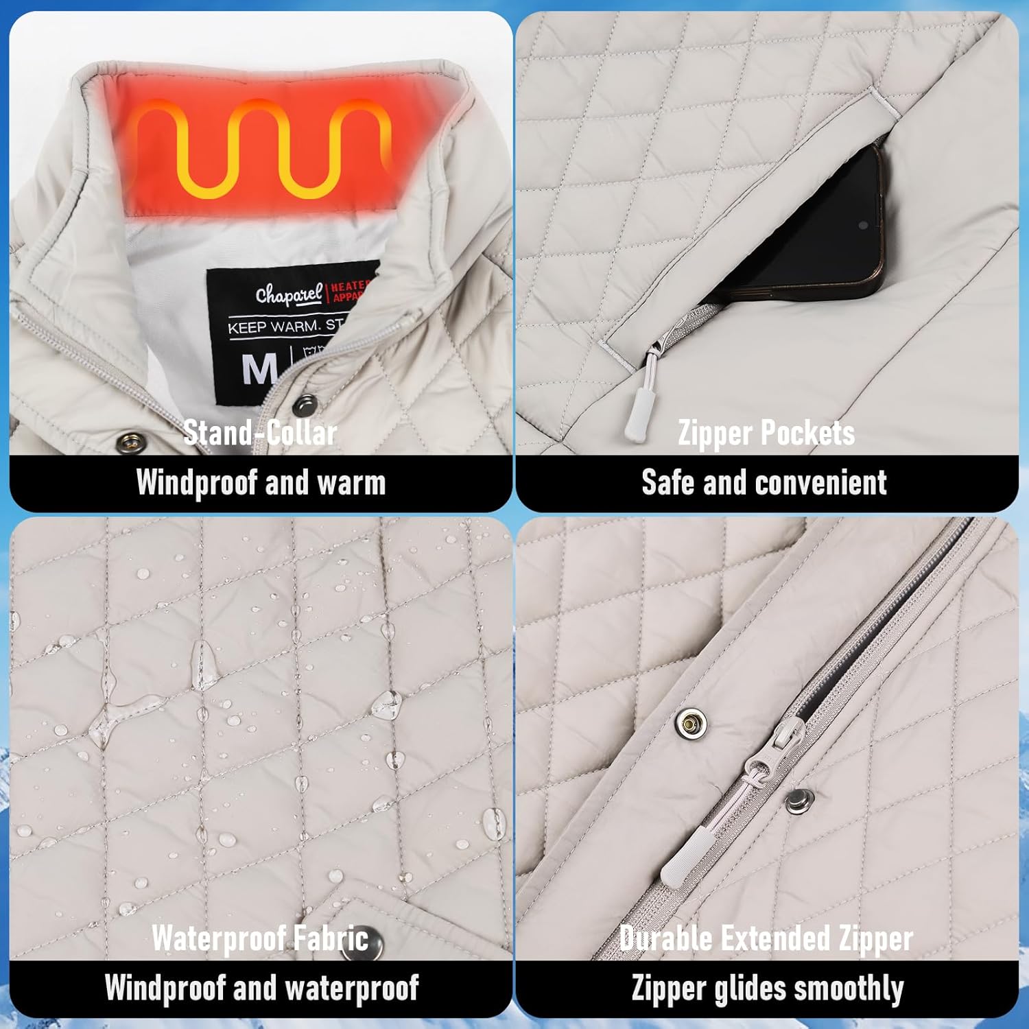 Women Heated Vest with Battery Pack, 16000mAh 7.4V Smart Rechargeable Heated Vests, Electric Lightweight Heating Vest Jacket - Image 5