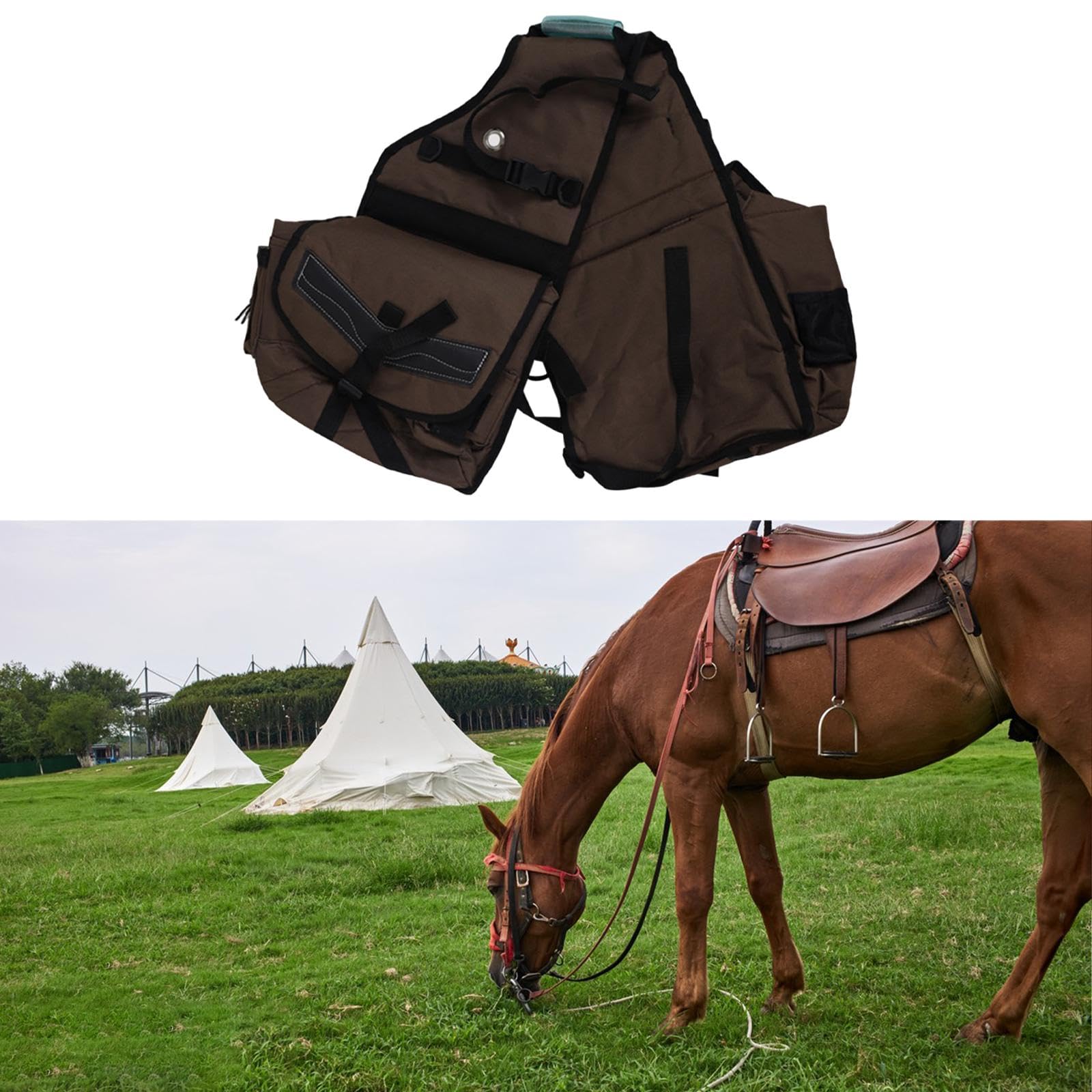 Bolsa de Lona para Silla de Montar, Transpirable, Práctica Y Ligera, para Montar Y Deportes Western.