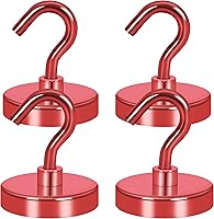 Vista 19 de Neosmuk Ganchos Magnéticos de Servicio Pesado, Imán Fuerte con Gancho para Refrigerador, Ganchos Industriales Súper de Neodimio de Resistencia Extra