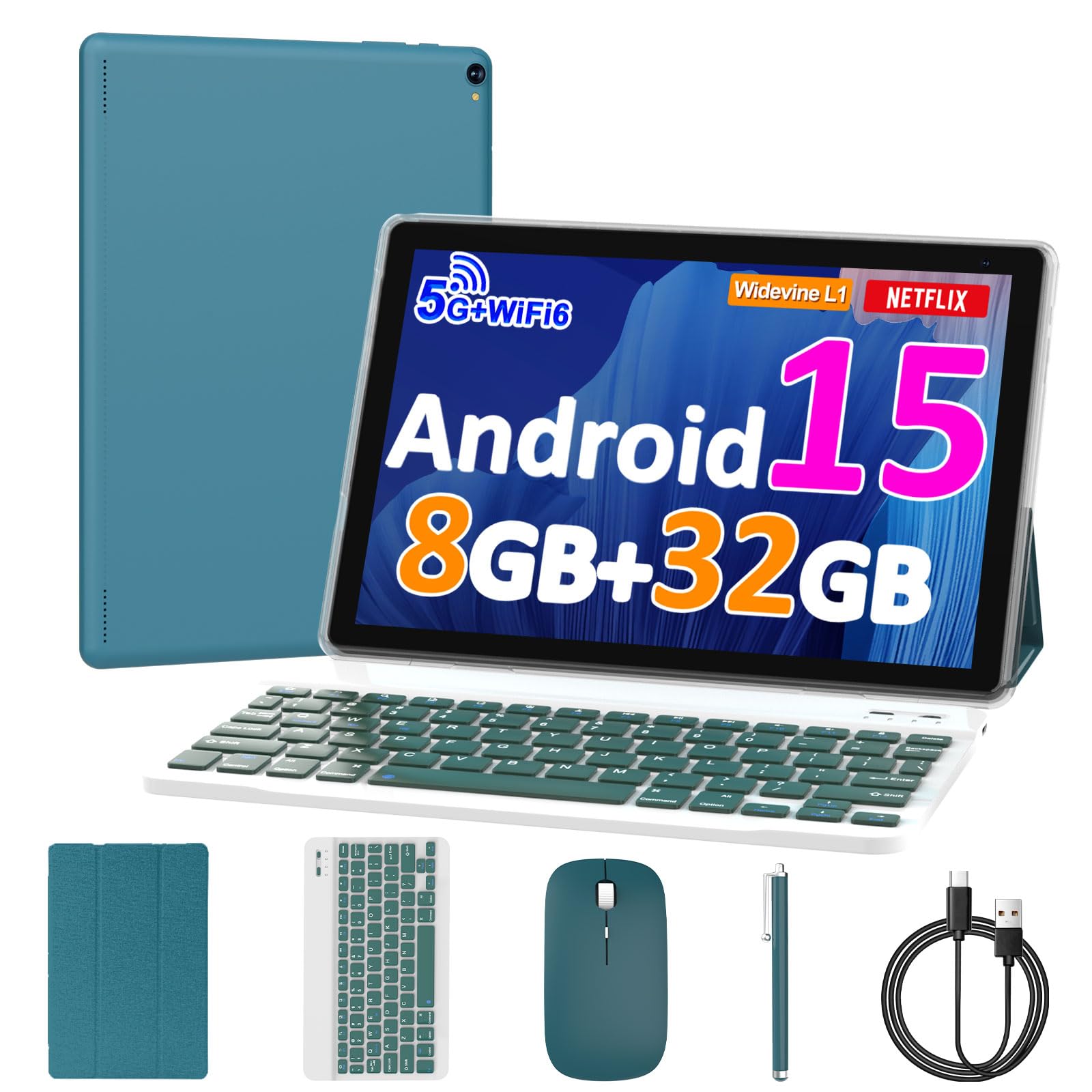 Amazon.com : 10 inch Android 15 Tablet, 8GB RAM 32GB ROM Powerful