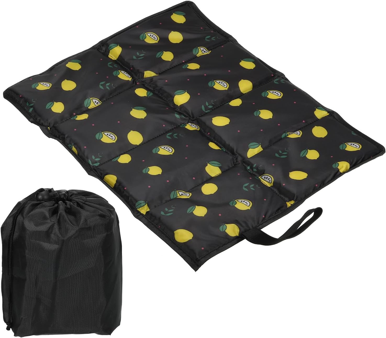 PATIKIL 15.7"x11.6"x0.4" Foldable Hiking Seat Pad, Cushion Sitting Pads Foam Mat Ultralight Waterproof for Outdoor Camping Picnic Stadium, Yellow Black