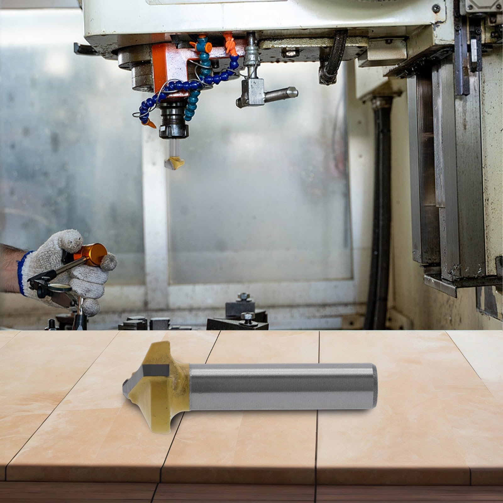 Broca de chaflán de cabeza plana para carpintería, forma de V de 108/135 grados, material de carburo (135 grados)