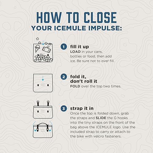 Miniatura 5 de IceMule Impulse Cooler - Bolsa 3 en 1 para manubrio de bicicleta, bolsa cruzada y enfriador con asa de transporte, bolsa de almuerzo aislada,