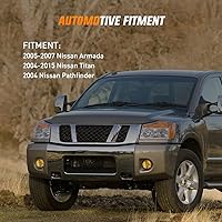 Vista 8 de Nilight Conjunto de luz antiniebla compatible con Nissan Armada 2005 2006 2007 2004 2005 2006 2007 2008 2009 2010 2011 2012 2013 2014 2015 Titan