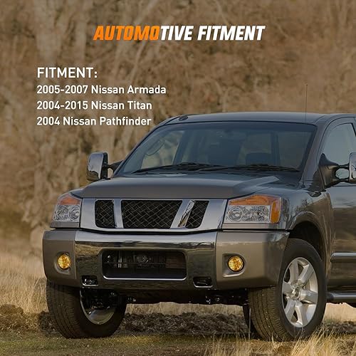Miniatura 8 de Nilight Conjunto de luz antiniebla compatible con Nissan Armada 2005 2006 2007 2004 2005 2006 2007 2008 2009 2010 2011 2012 2013 2014 2015 Nissan