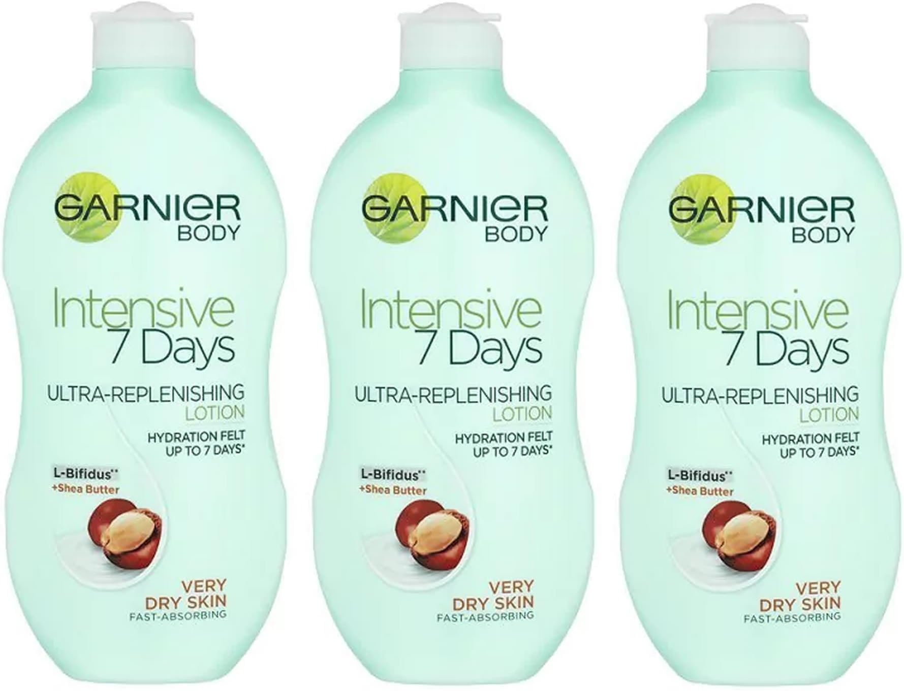 Body Intensive 7 Days Fast Absorbing For Very Dry Skin Ultra Replenishing Lotion with Shea Butter (250 ml) (Pack of 3)