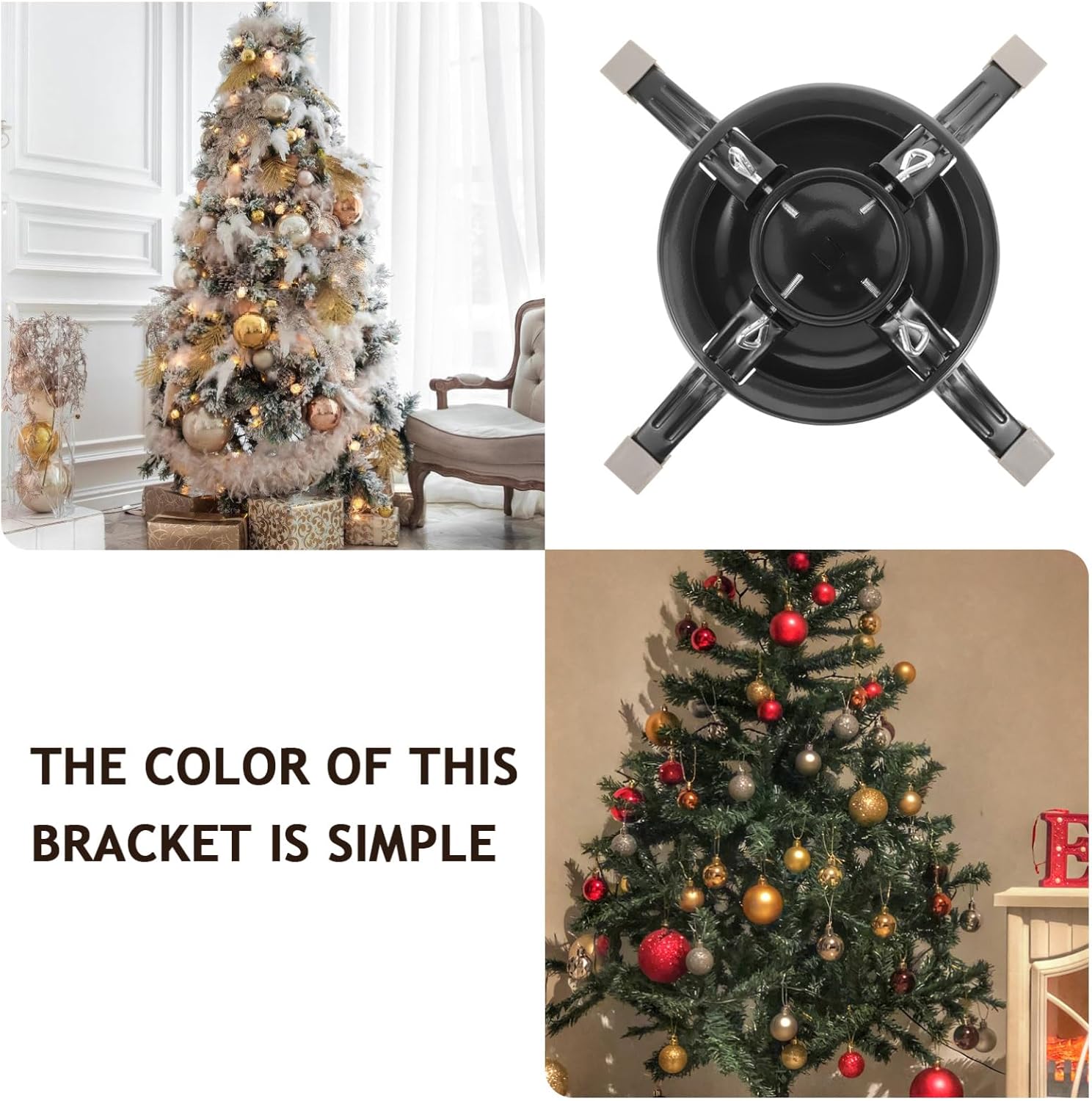 GLEAVI Sturdy Metal Christmas Base Stand for Holiday Decor Support Rack for Artificial Trees for Home Indoor Outdoor Use