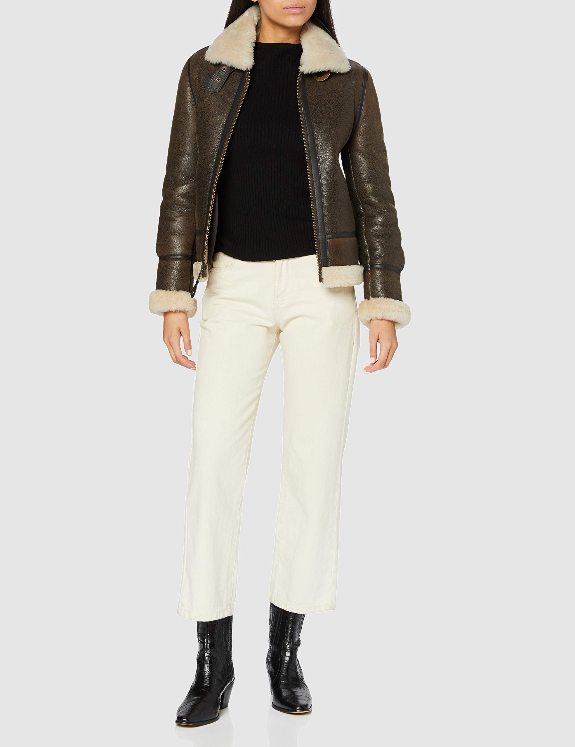 Schott NYC Kurtka damska, brązowy (Brown 80), L