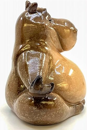 Miniatura 5 de Figura de estatua de hipopótamo yoga, decoración zen, juego de regalo de hipopótamo, figuras de yoga, hipopótamo de buena suerte, hipopótamo (Lotus)