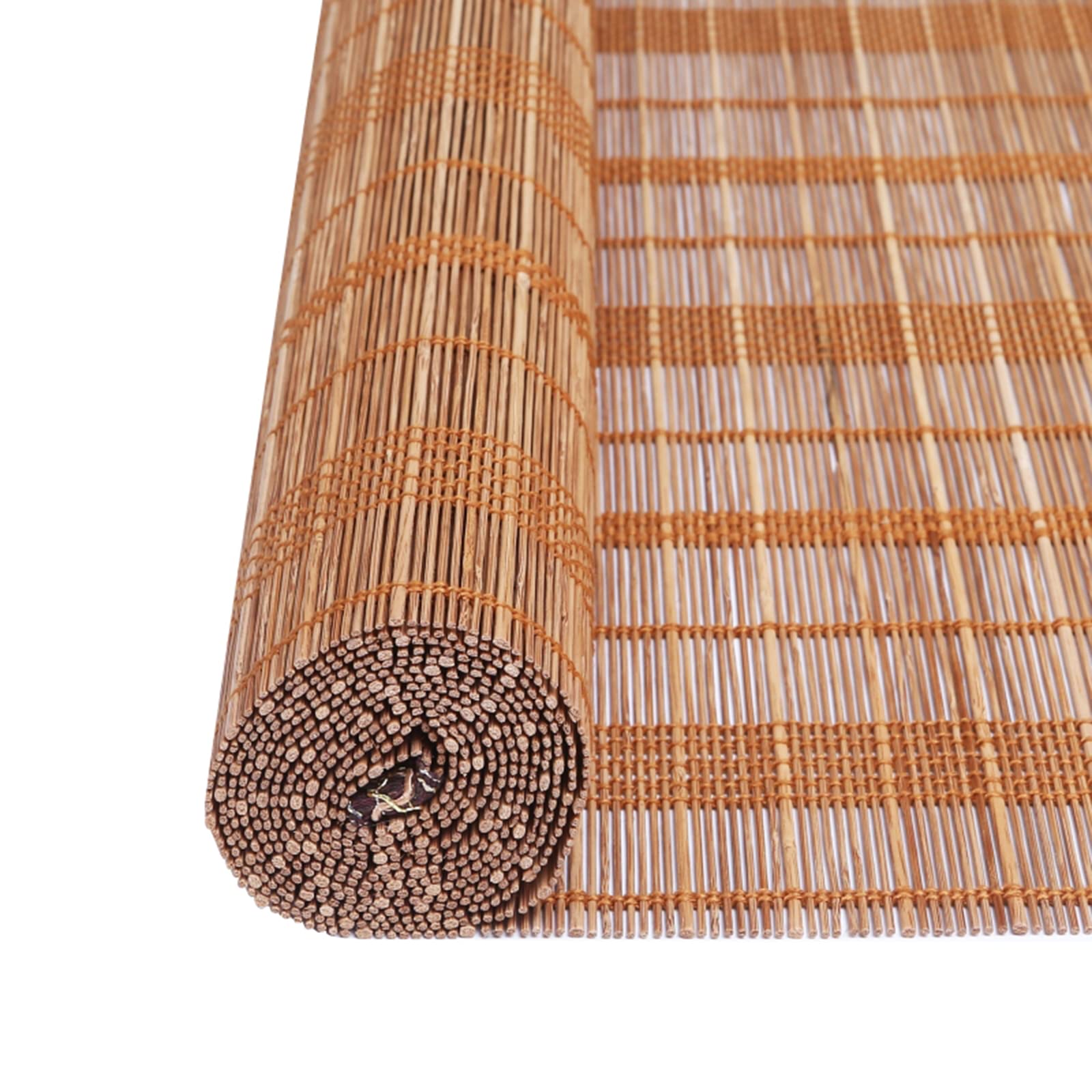 Bamboo Blinds, Rural Retro Roller Blinds, Drawstring System, Semi-Private, Shading Greater Than 50%, Suitable For Doors And Windows/Balconies/Terraces (110x160cm(43x63in),X-ZTS)