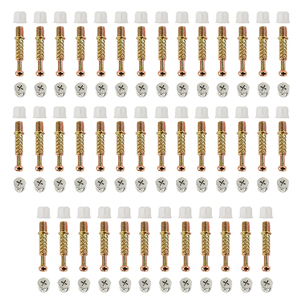 40 Sets Furniture Board Cam Fitting Β’15x13mm with Dowel M6x36mm, Cam Lock Nuts for 16-20mm Thick Boards Cabinet Drawer Dresser Wardrobe Furniture Panel Connecting