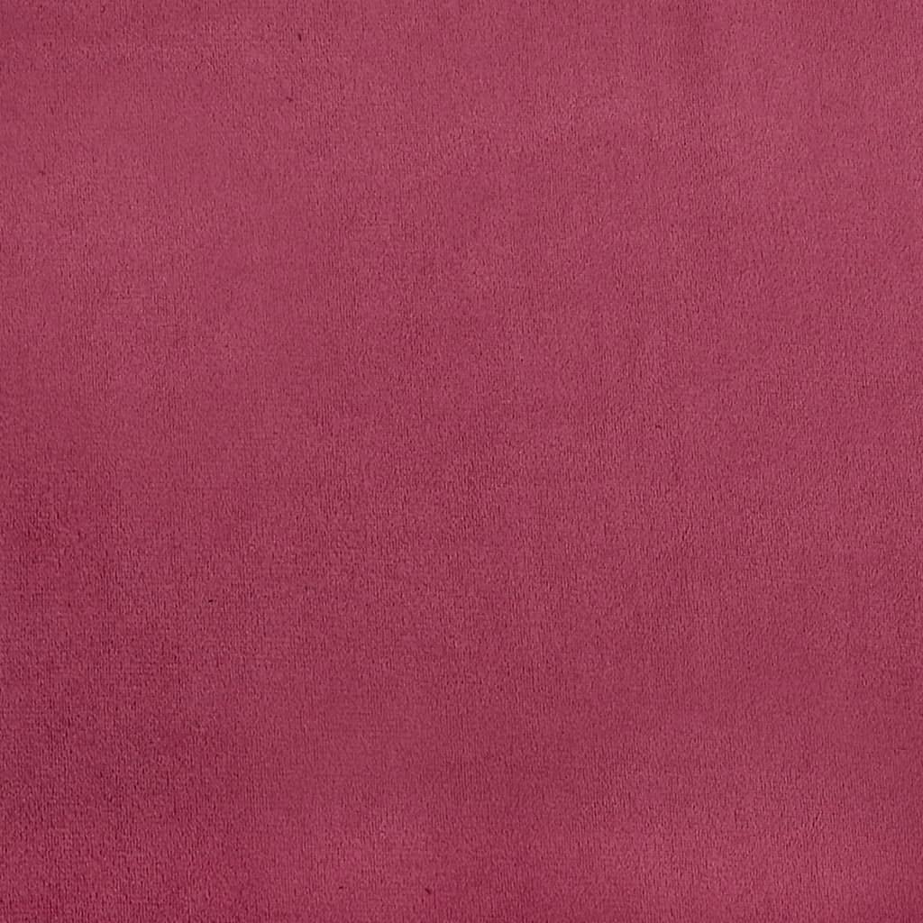Ensemble de canapé 2 pièces en velours rouge vin avec canapé 2 places et 3 places, 18 coussins, cadre en métal robuste, peu encombrant, pour salon, chambre d'adolescent, chambre d'amis