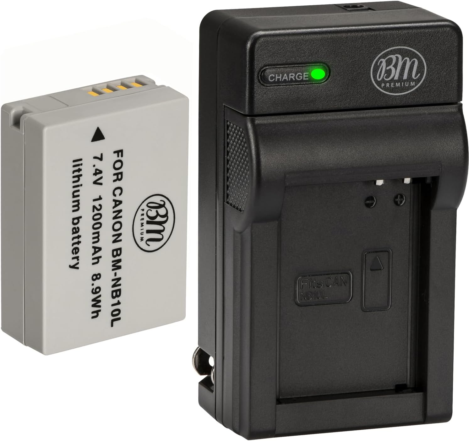 BM Premium NB-10L Battery and Charger Kit Canon PowerShot SX40 SX50 HS SX60 HS G15 G16 G1 X Digital Camera