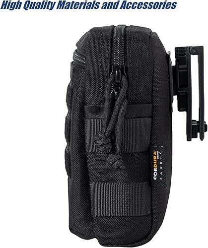 Miniatura 5 de Dotacty Bolsas tácticas EDC de utilidad vertical MOLLE bolsa de trabajo para cinturón de seguridad, organizador de herramientas para teléfono,