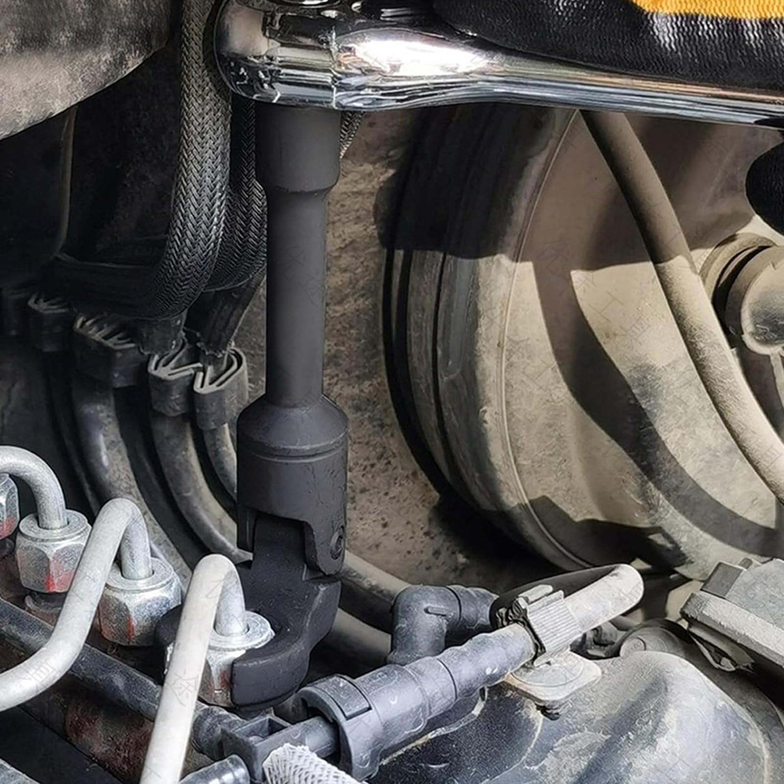 Jeu de clés à tête pivotante compacte 12 mm-19 mm Outil automobile avec sac de rangement pour garage, atelier, clé à douille automobile