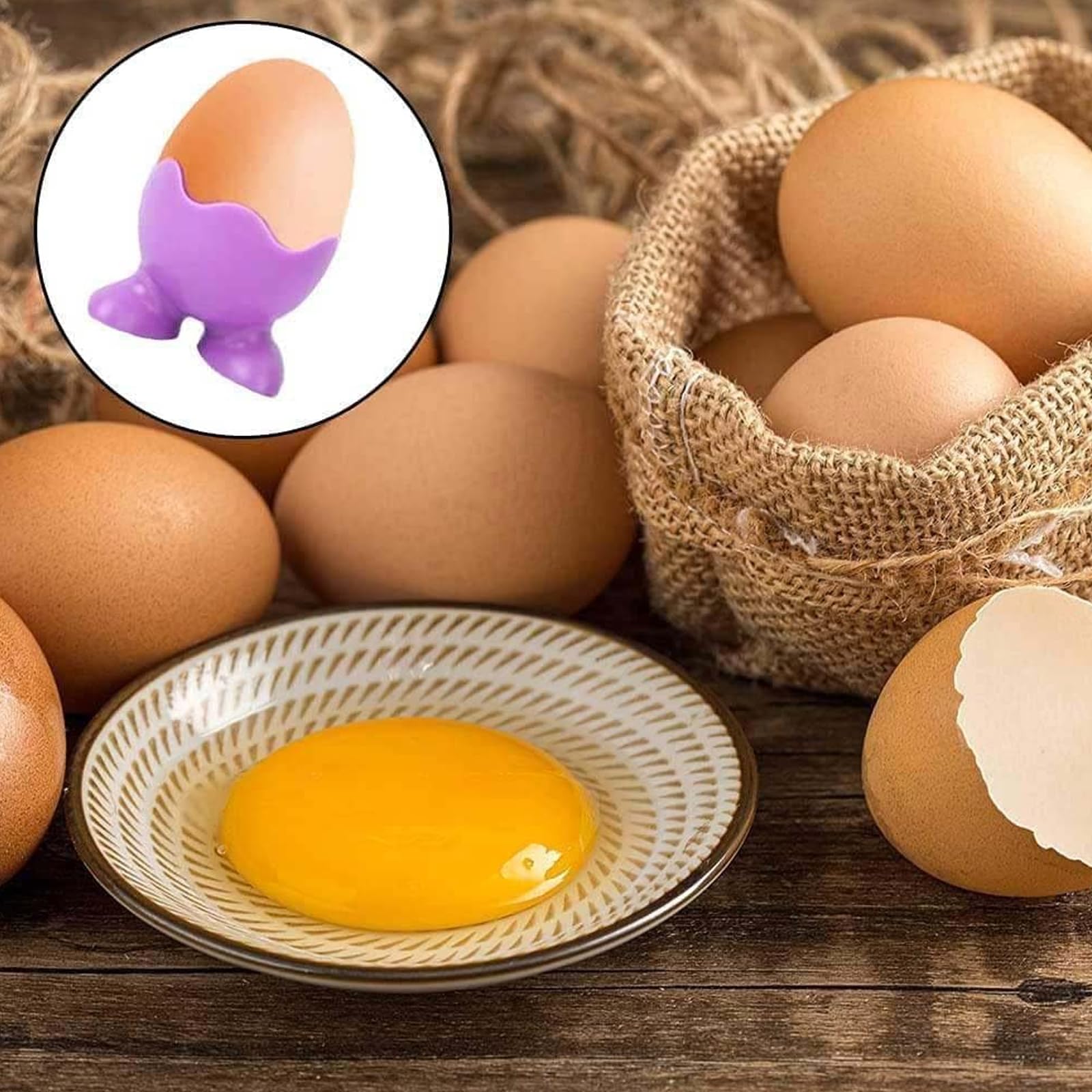 Set 6 Portauova In Silicone Colorati | Antiscivolo E Alimentari | Per Uova Sode, Alla Coque O Come Supporto Per La Colazione | Facili Da Pulire In Lavastoviglie