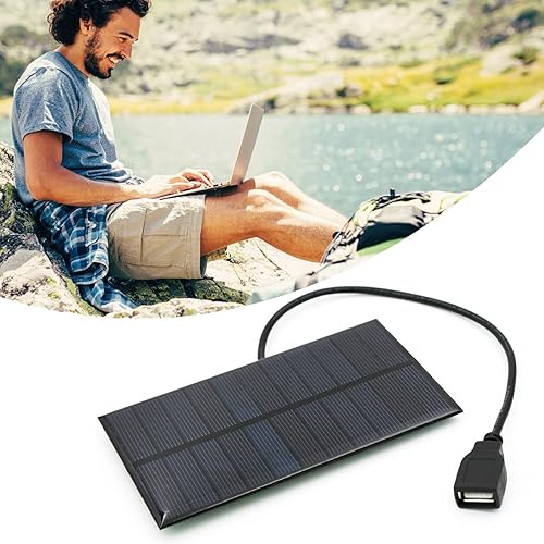 Miniatura 8 de Doefo Cargador solar de 1.65 W, panel solar portátil USB de 5.5 V 300 mA, cargador solar impermeable para campamento de supervivencia al aire libre,