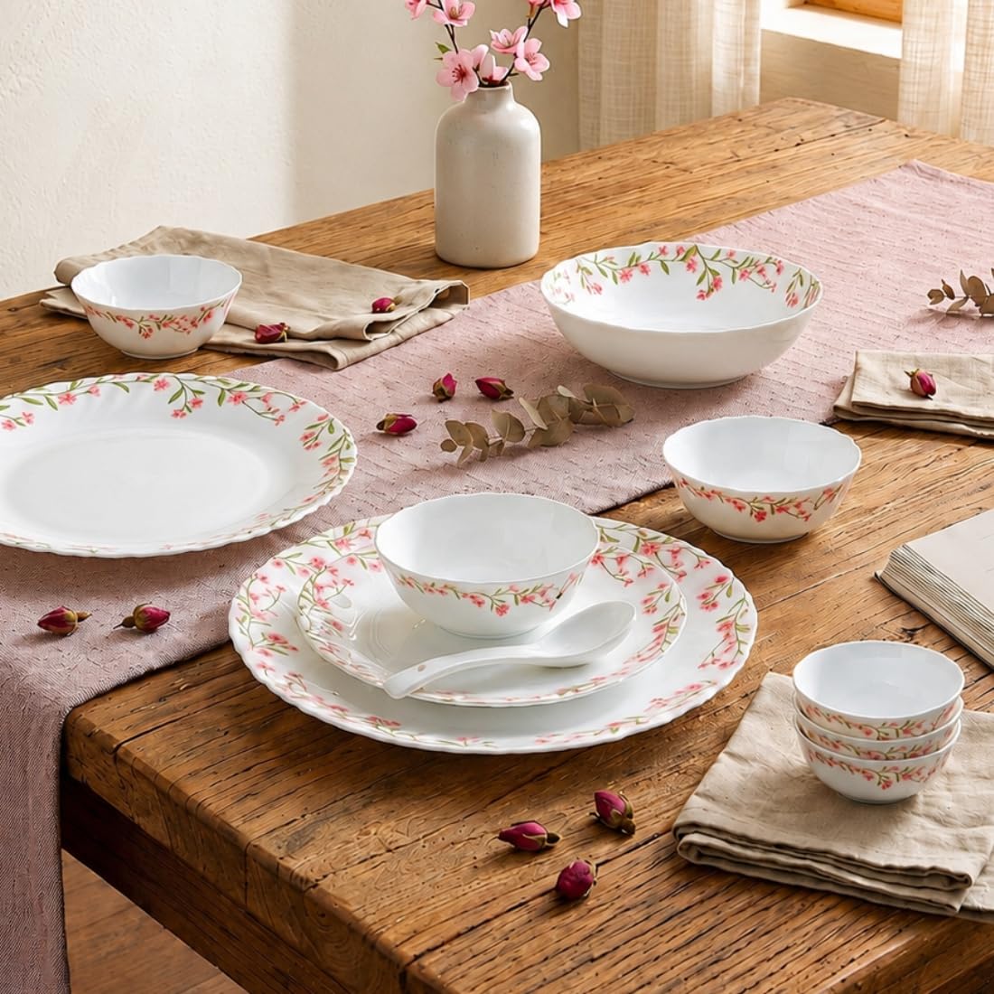La Opala Floral Fountain Dinner Set - 35 Pcs -11