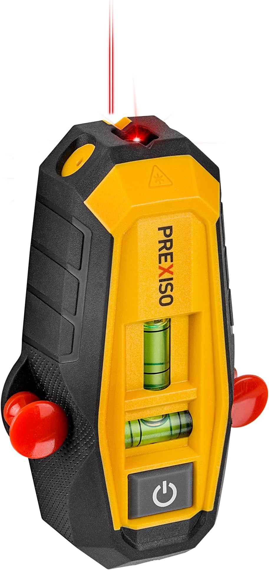 2-in-1 Line Laser Level with Magnetic Stud Finder, Compact Wood Detector with Bubble Vials for Accurate Marking, Multi Surface Wall Scanner Tool for Hanging Pictures Non-Electronic Stud Finder