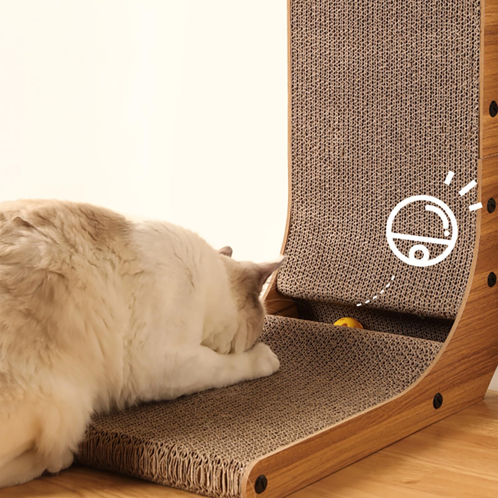 Griffoir pour Chat en Forme De L, Planche À Gratter De 25,6 Pouces pour Chats D'intérieur, Grattoir pour Chat en Carton Ondulé, Grattoir pour Chat GeRRiT, Grattoirs pour Chats D'intérieur (Size : 11.