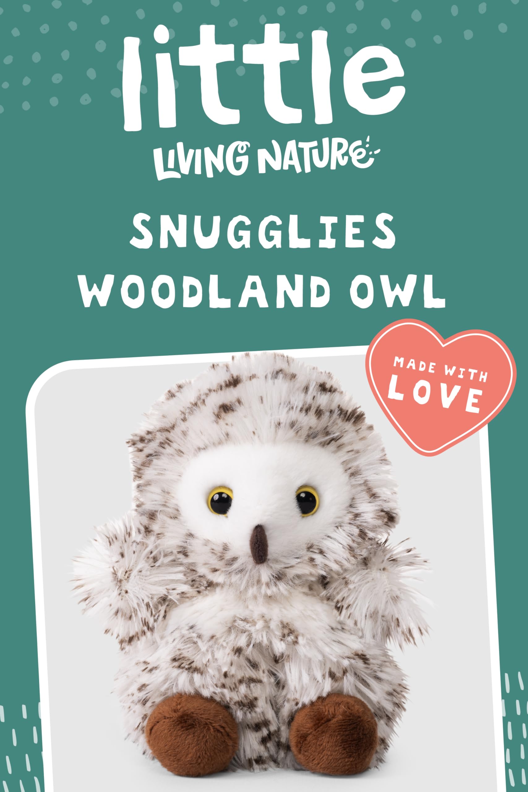 Living Nature LITTLE Snugglies Woodland Owl Animal Plush, 16 cm - Image 2