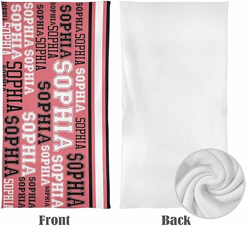 Miniatura 10 de Toalla de playa personalizada  Toalla de baño con nombre personalizado, texto blanco, rosa, toalla de playa personalizada con nombre para vacaciones