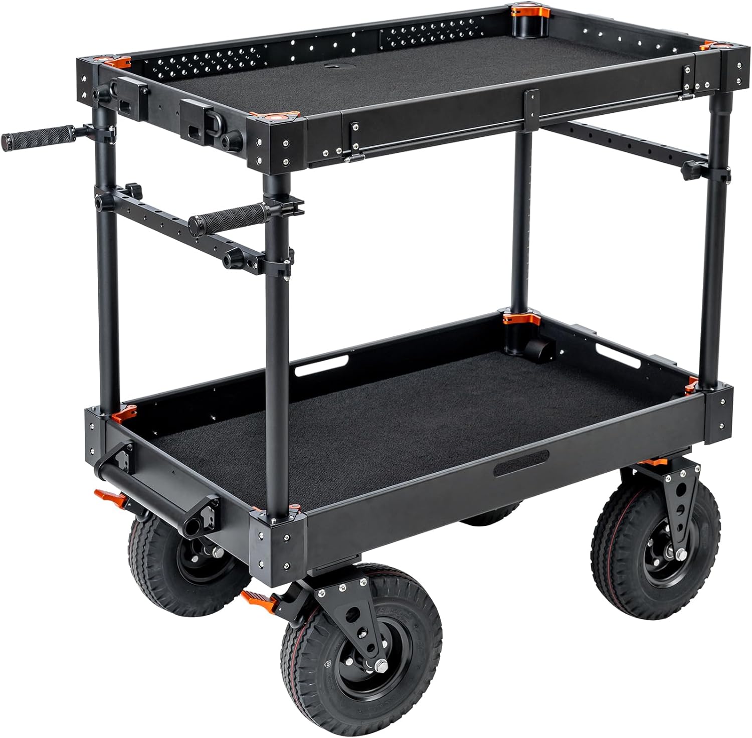 INNOREL DY-120 Video Production Camera Cart for Photographer, Videomaker & Filmmaker. 485lb/220kg Payload. DIT/Sound/Lighting Storage Cart. Packs Down to Rollable Case