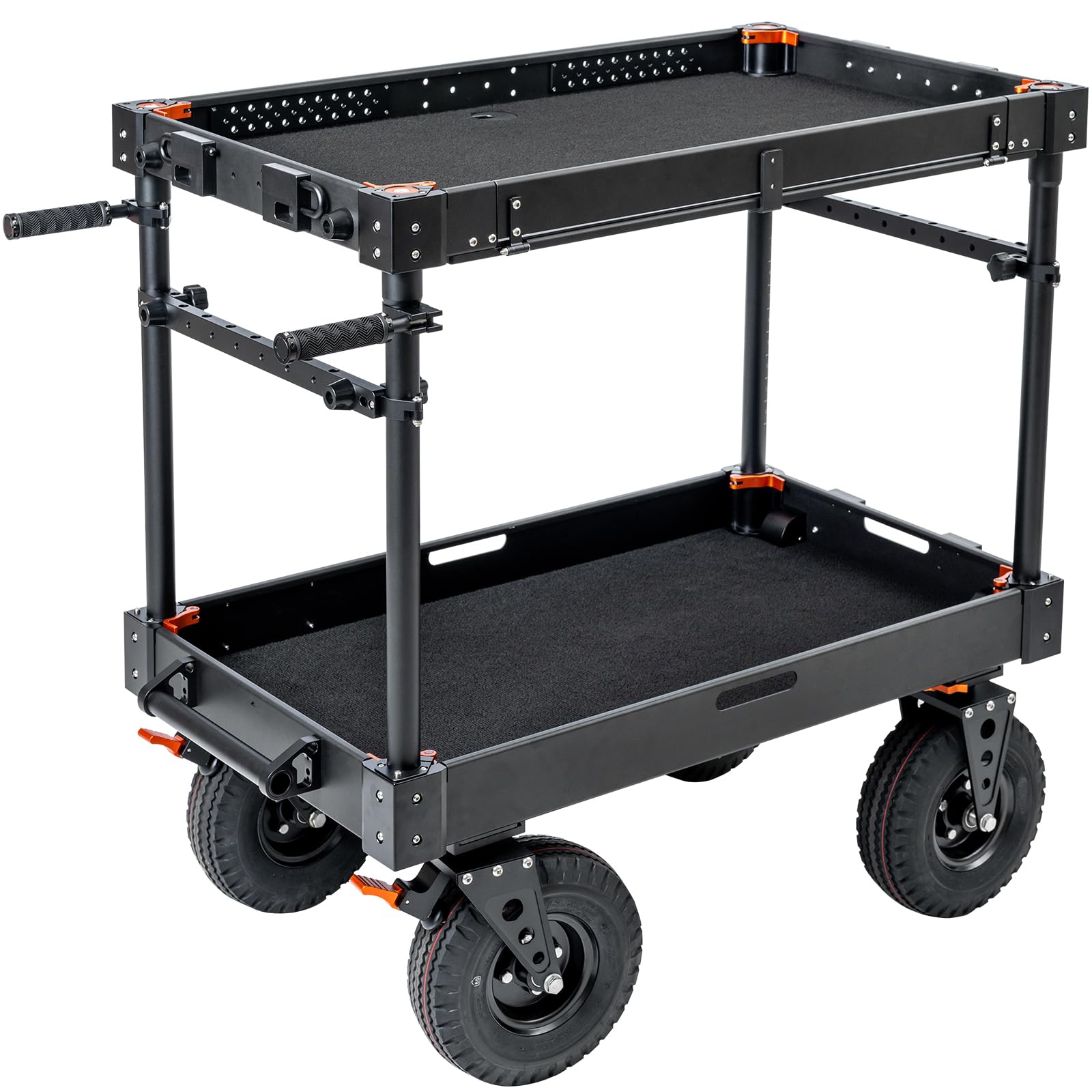 INNOREL DY-120 Carrello per la produzione di video per fotografi, videomaker e filmmaker. Carico utile 220 kg. Carrello portaoggetti DIT/suono/illuminazione. Si ripiega fino a una custodia
