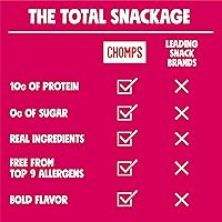 Vista 6 de Chomps Tiras de carne seca de res alimentadas con pasto y terminadas con sabor picante de habanero 10 paquetes - Keto, Paleo, Whole30, 10g