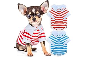 XXSmall Tiny Puppy Clothes Boy Teacup - 2 Piece Stripe Dog Shirt