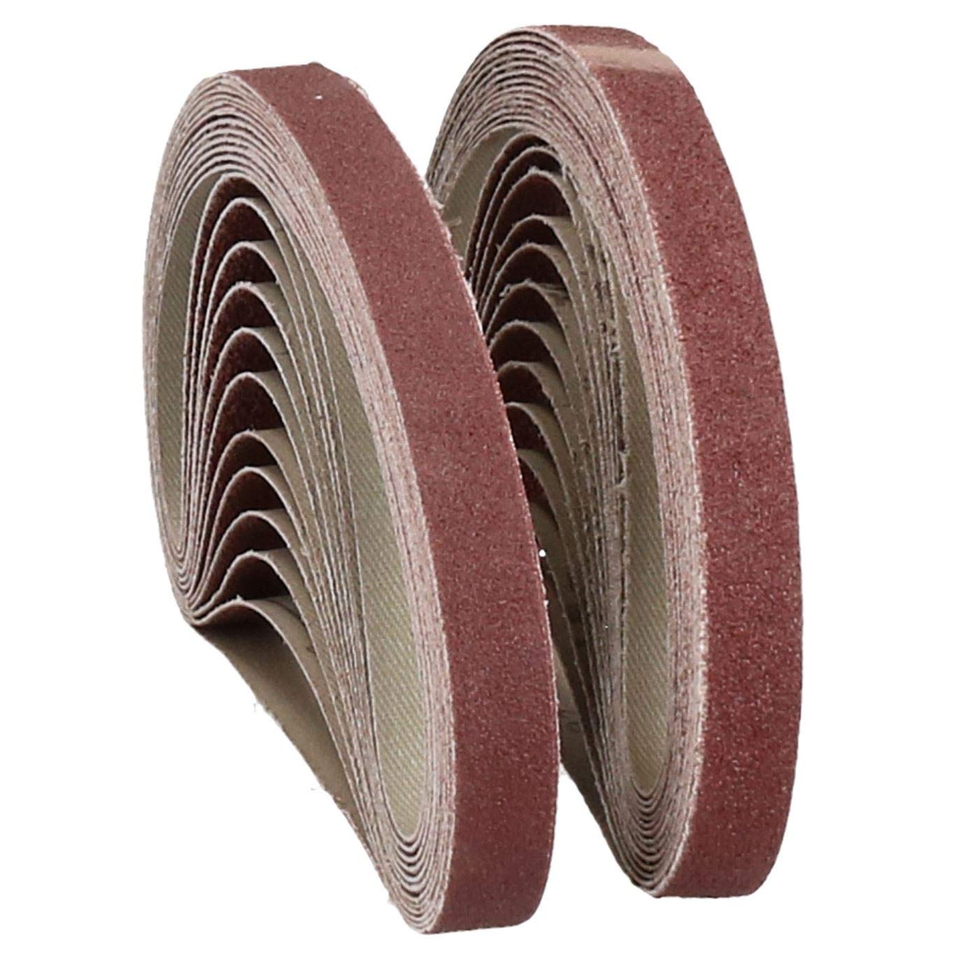 457mm x 13mm Mixed Grit Abrasive Sanding Belts Power File Sander Belt 25 Pack