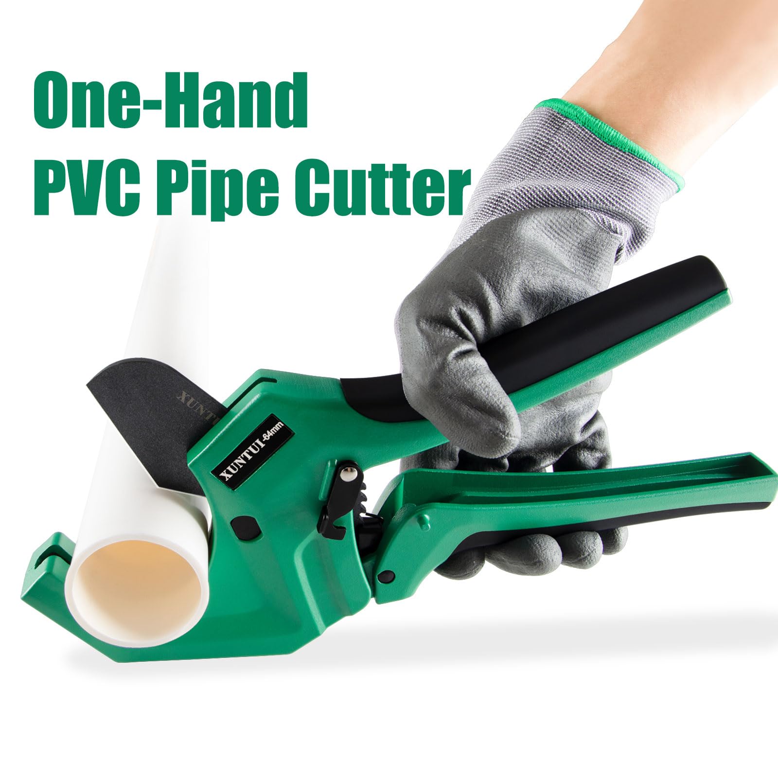 XUNTUI PVC Pipe Cutter with Extra Blade,Ratchet PVC Pipe Cutter Pex Cutting Tool for Cutting PEX PVC - Image 2