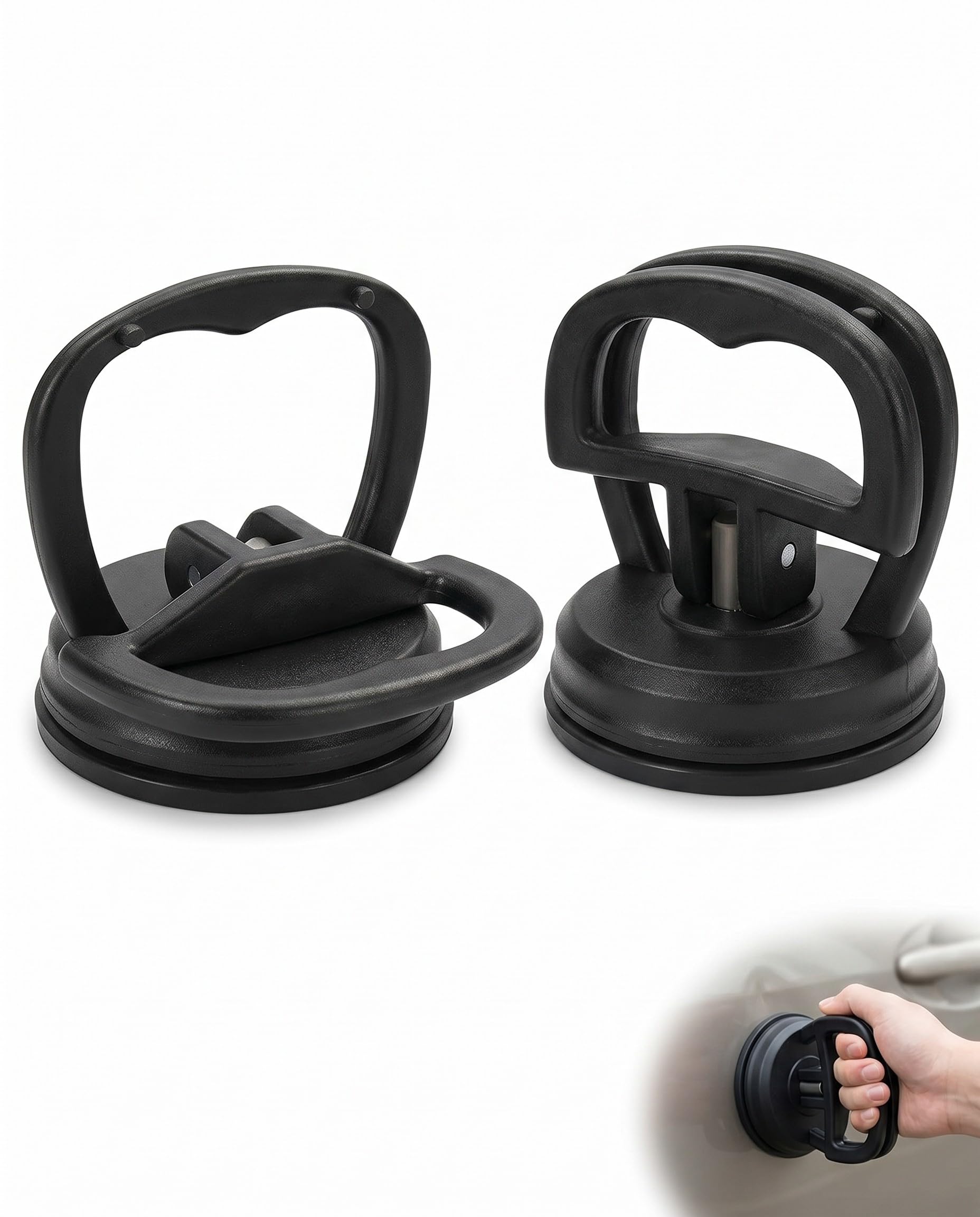 Ventosa Per Carrozzeria Auto, 2 Pezzi Kit Riparazione Ammaccature Con Ventosa Forte Nero, Estrattore Per Rimuovere Ammaccature Rapidamente, Misura Standard