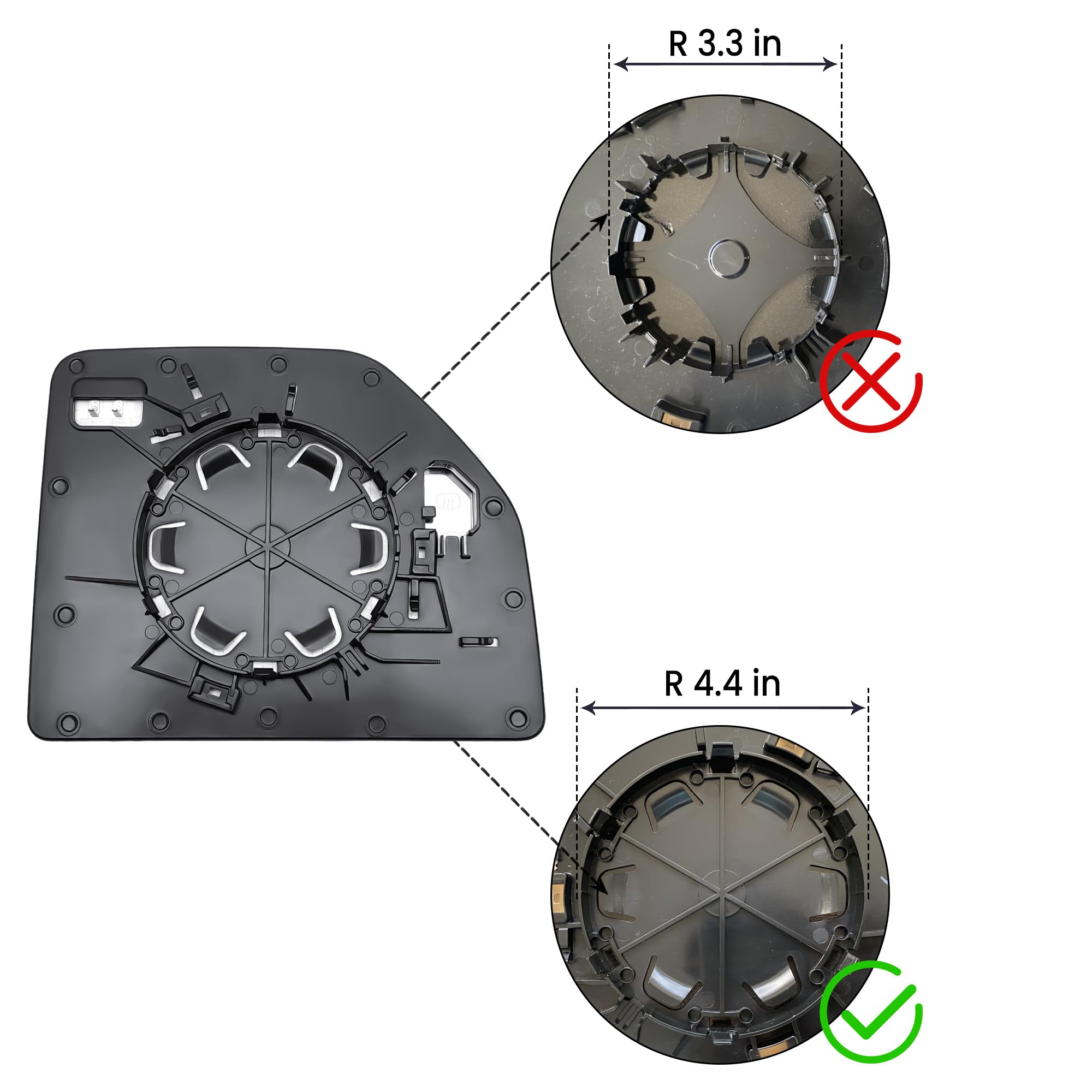 Amazon.com: Replacement Driver Left Side Door Towing Mirror Main
