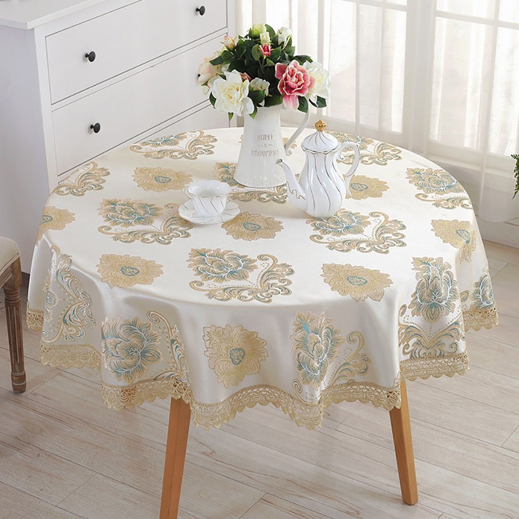 Nappe pour table ronde et circulaire | Linge de table basse